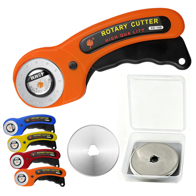 Rotary Cutter Fabric - 生地ロータリーカッター 45 ミリメートルブレードカード紙縫製キルティング生地切断テーラーはさみツールドレス服作り DIY ツール