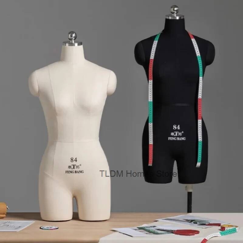 Dress Form Mannequin - PUフォームボディ女性マネキンセットアップ綿生地縫製マネキン衣類デザインドレスディスプレイスタンドピン留め可能モデル