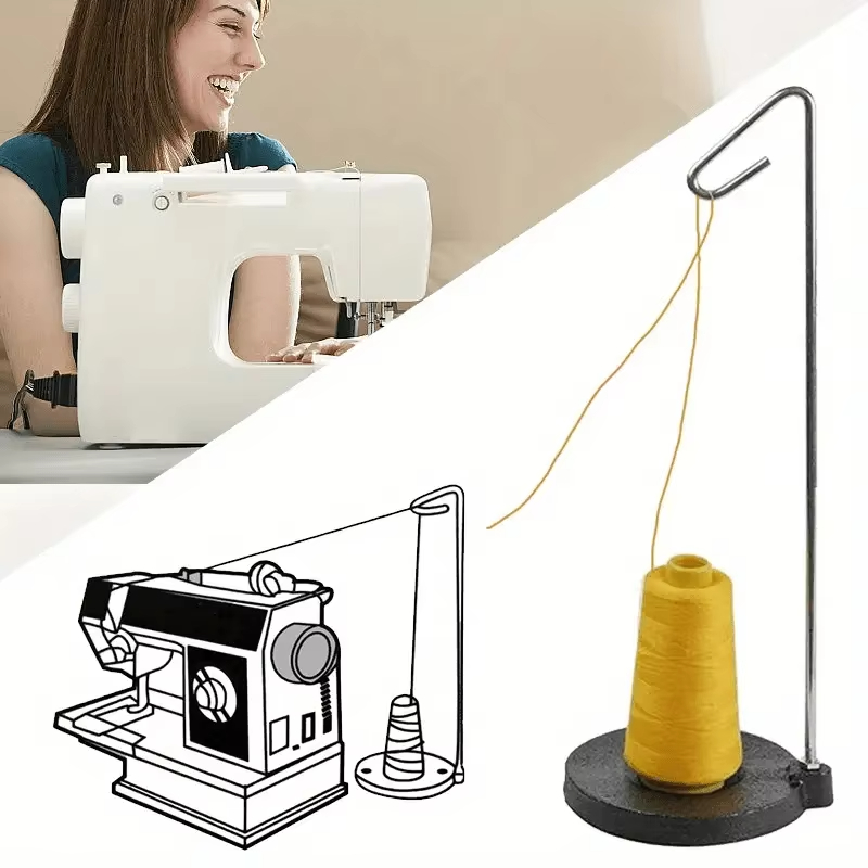 Sewing Machine Yarn - ミシン用シングルスレッドスタンド - プラスチック製ベースのコーンスプールホルダー - 大型コーンボビンに対応