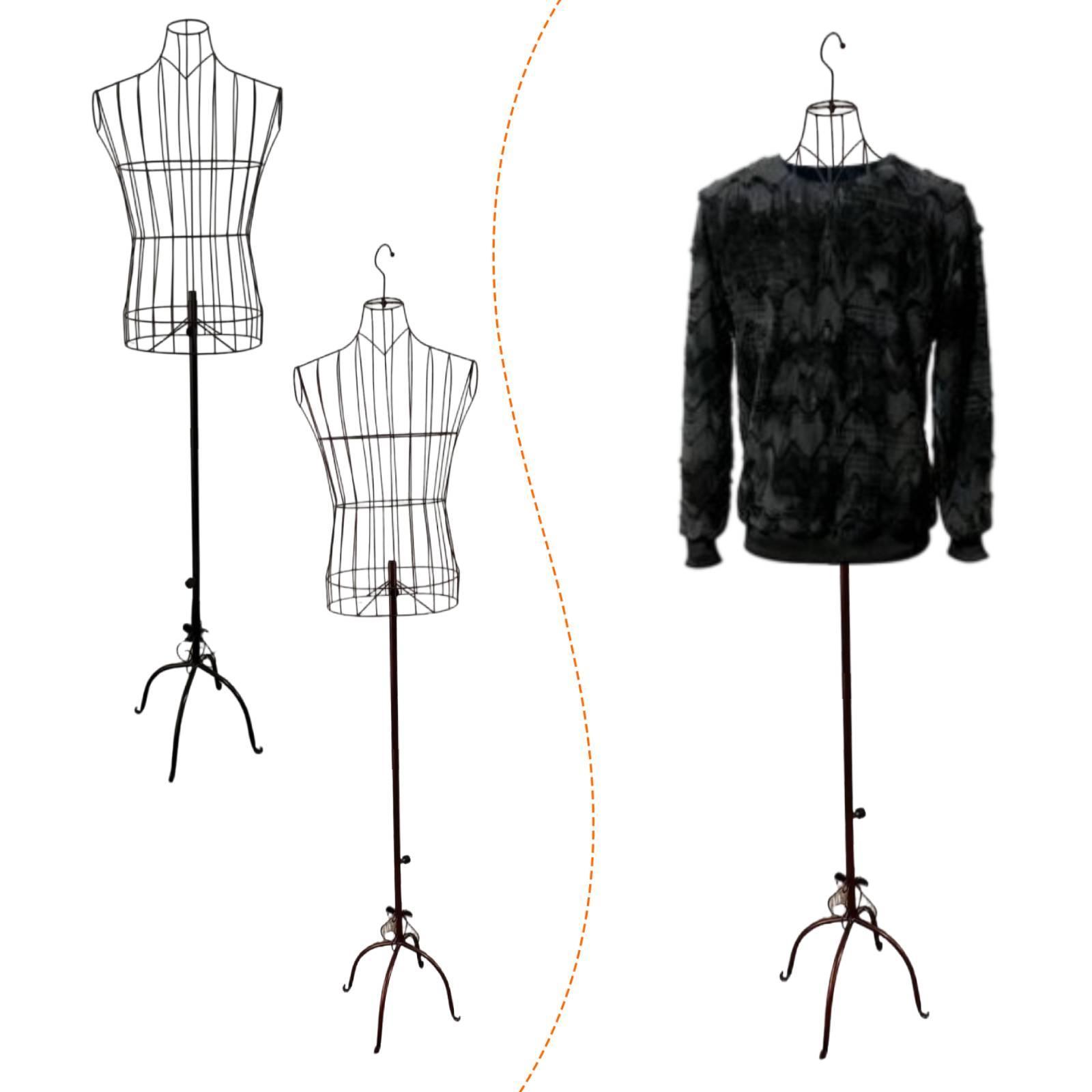 Dress Form Mannequin - 男性ドレスフォームマネキンモデルディスプレイメタルスタンド裁縫師用男性マネキン