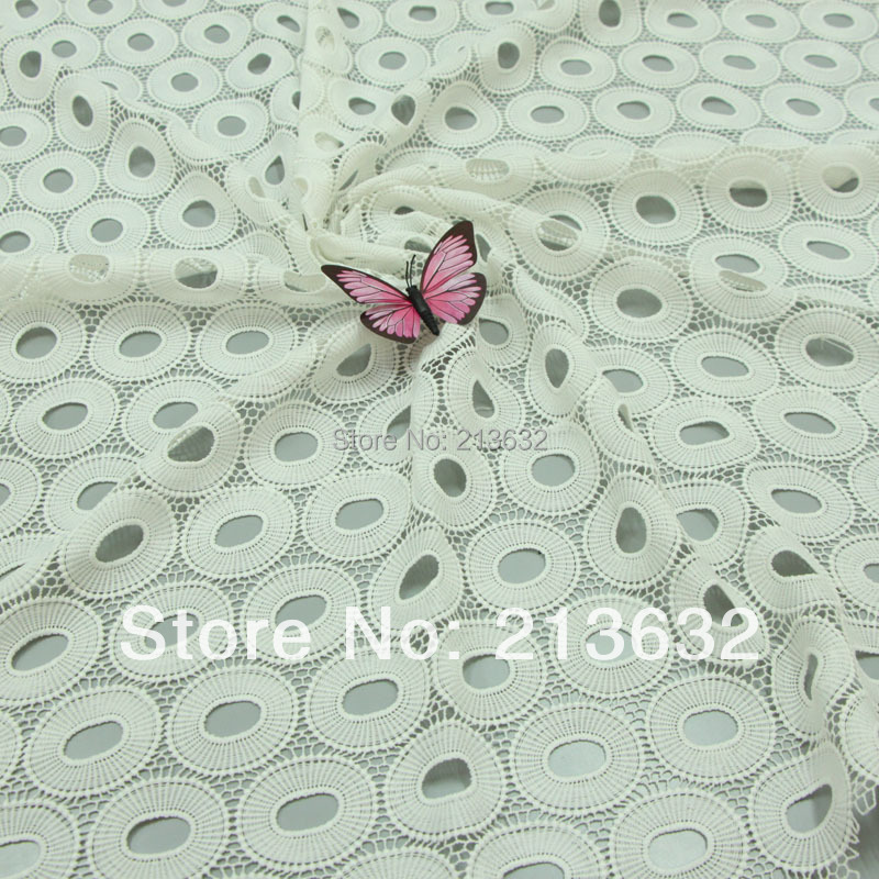 Sewing Eyelet Fabric - 高級ホワイト生地刺繍アイレット刺繍レース生地高品質香水ウェディングドレス素材縫製用