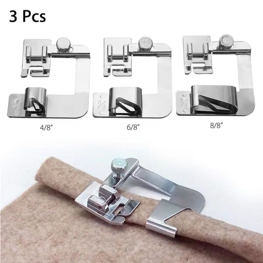 Textile Sewing Machines - 1個-3個入り 13/19/25mm 国内製ミシン用押さえ金具 ロールヘムフット ブラザーシンガー用ミシンアクセサリー