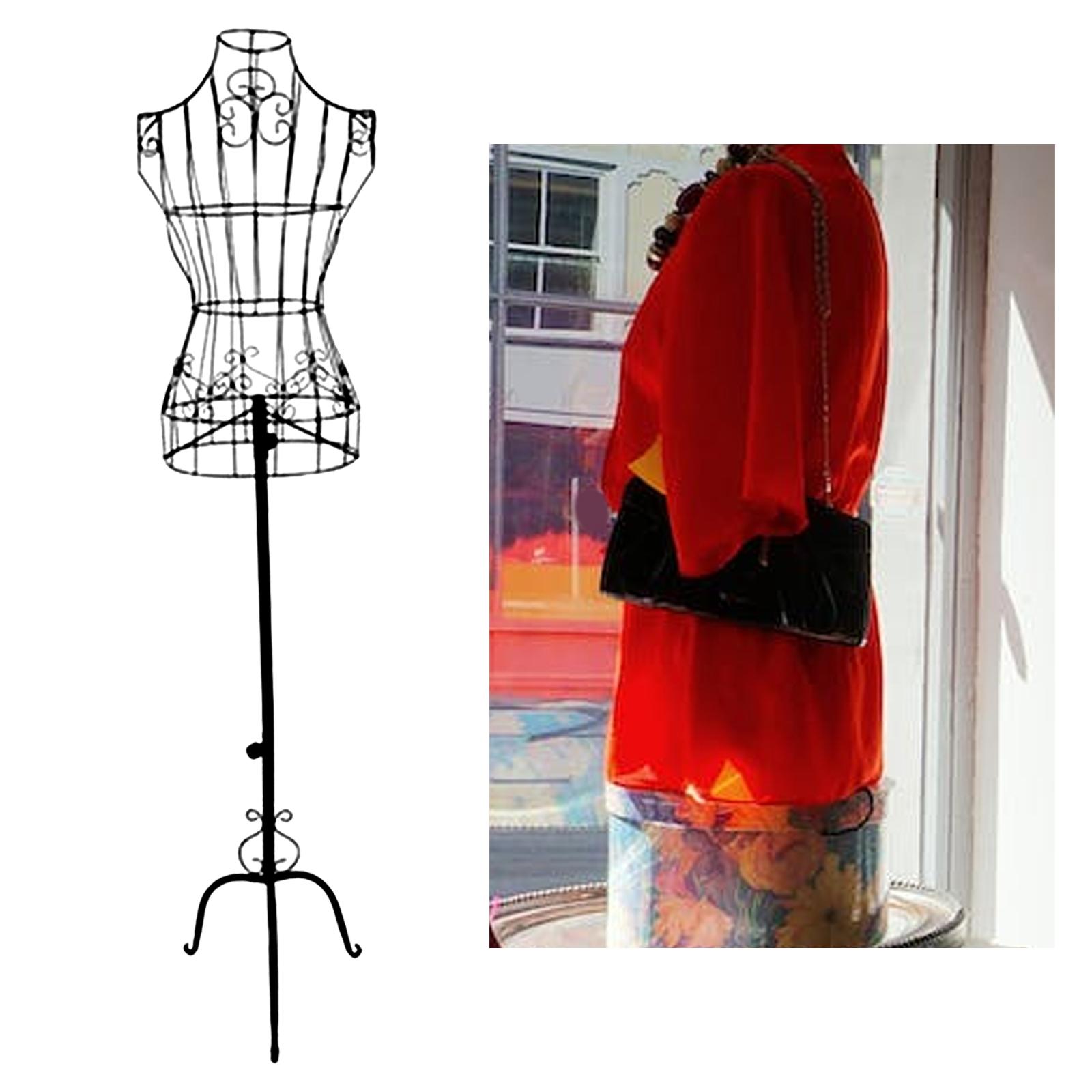 Dress Form Mannequin - ドレスフォーム女性マネキン鉄製ボディスタンド調整可能なディスプレイモデル衣料品店縫製工芸用