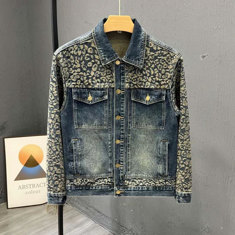Sewing Jackets - 新しいメンズトレンディクールデニムジャケット韓国スタイルデザイントップ春秋個性ファッションパッチワークコート