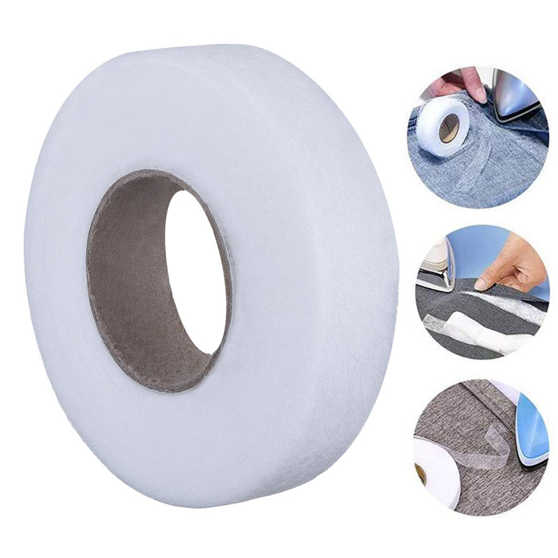 Hem Tape Fusible - 65 ヤード生地融着テープ粘着アイロン裾テープ両面芯地パンツカーテン服枕ケース DIY 縫製