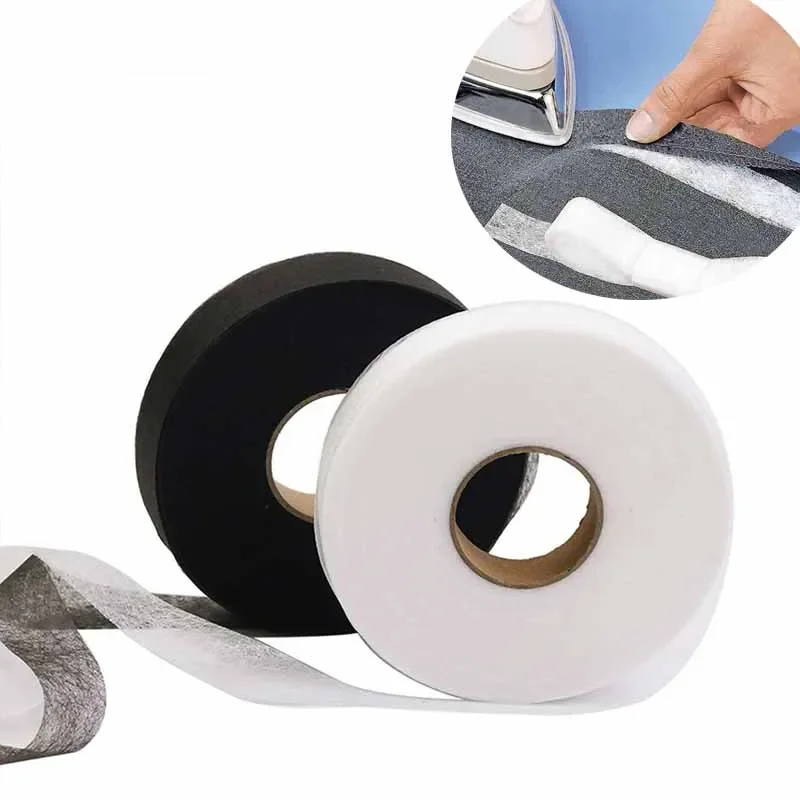 Hem Tape Fusible - 不織布粘着生地,両面生地,アイロン,裾テープ,手工芸品,DIY,50m/ロール