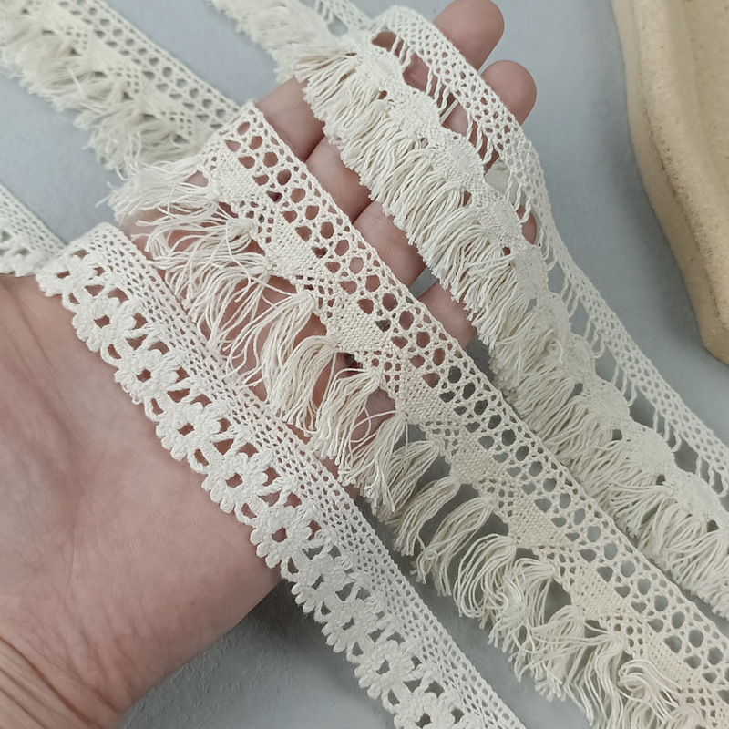 Sewing Eyelet Fabric - カーテンとカーテン用のフリンジ、コットンレーストリム、アフリカの縫製生地、カーテン、ソファ、衣類、テキスタイルアクセサリー用のタッセル、黒