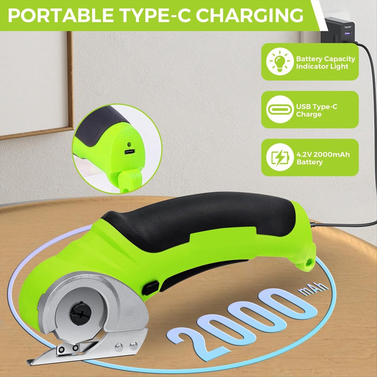 コードレス電動布切りハサミ、パワーロータリーカッター、段ボー - Rotary Cutter Fabric のレビューと価格