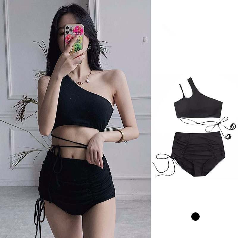 セクシーな韓国ファッションワンショルダークロップトップムヘー - Shoulder Pad Set In のレビューと価格