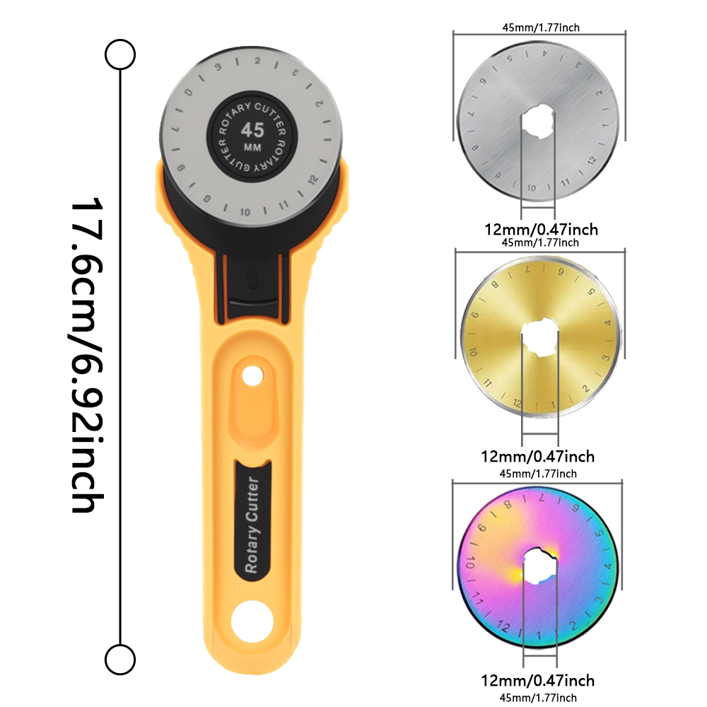 45 ミリメートルロータリー生地カッターレザークラフト切削工 - Rotary Cutter Fabric のレビューと価格