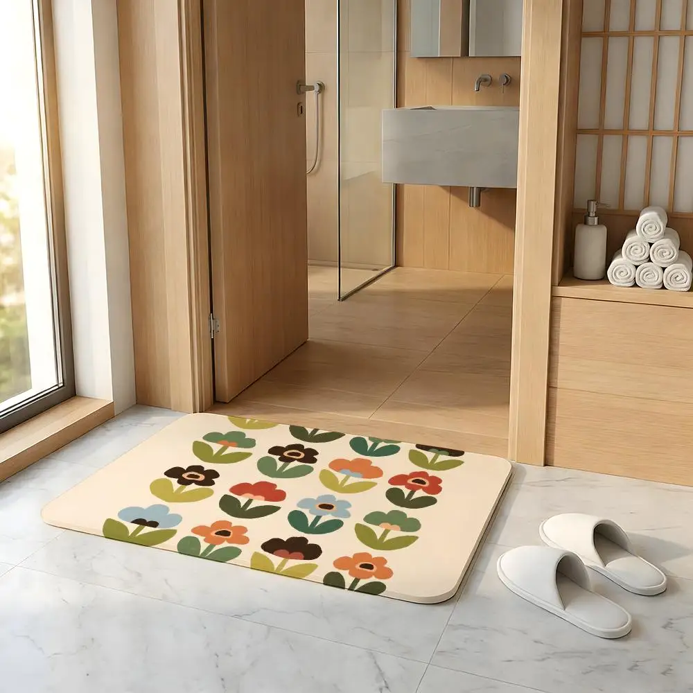 レトロなミッドセンチュリーモダンフロアマット 吸水性のある滑 - Century Textile & Sewing Supply のレビューと価格