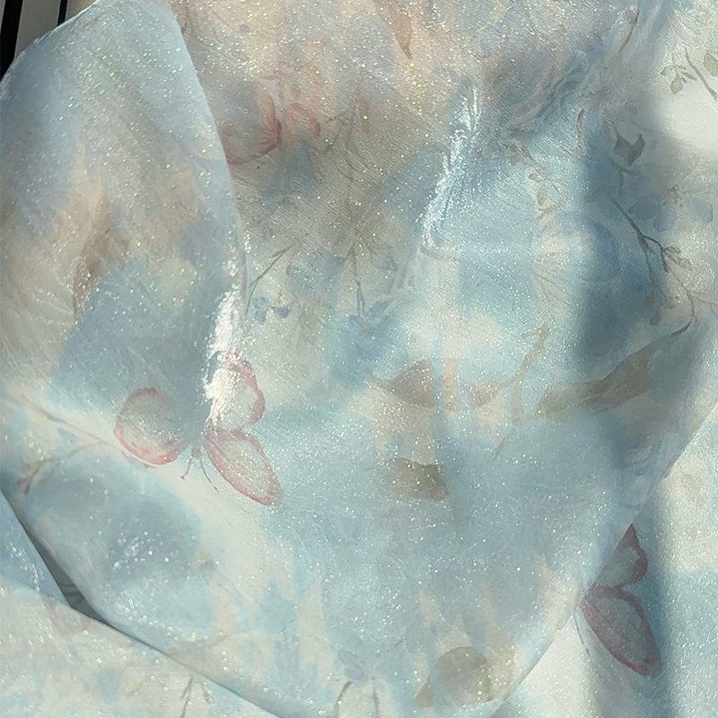 1m 中国風花柄ジャカードプリント生地 デジタルプリント布  - Sewing Cloth のレビューと価格