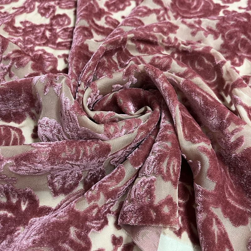 中国風のシルクベルベット生地 - レッドローズカットアウトエ - Sewing Velvet Fabric のレビューと価格