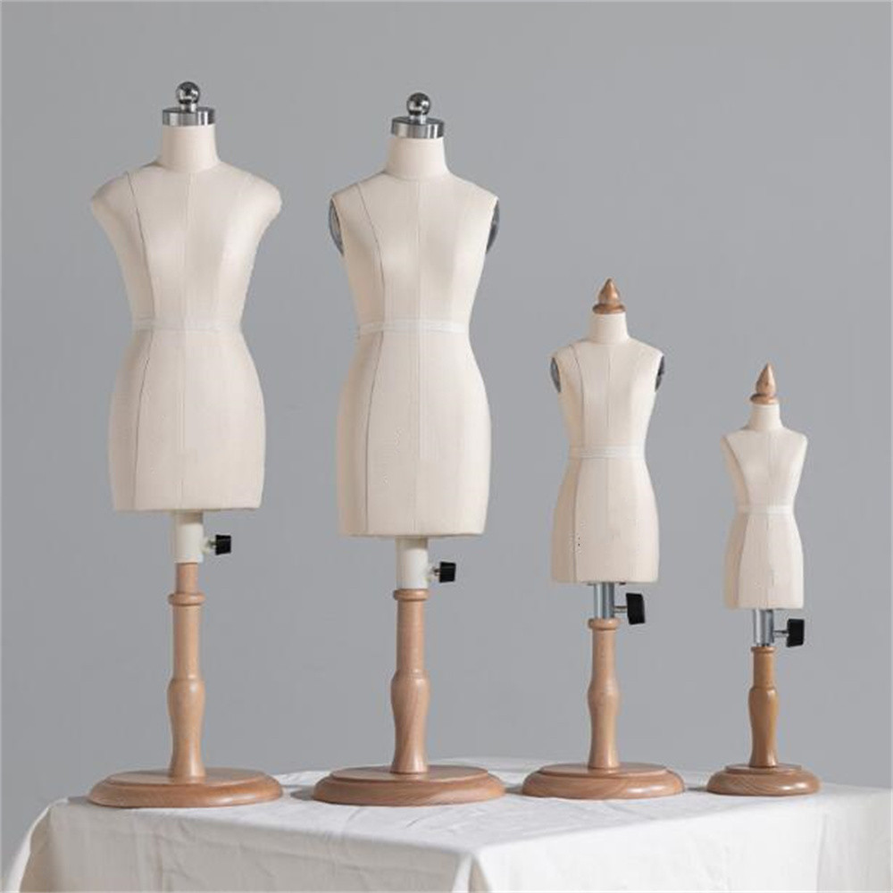 胴体木製縫製服ダミーテーラーマネキンボディ女性、1/2マネキ - Dress Form Mannequin のレビューと価格