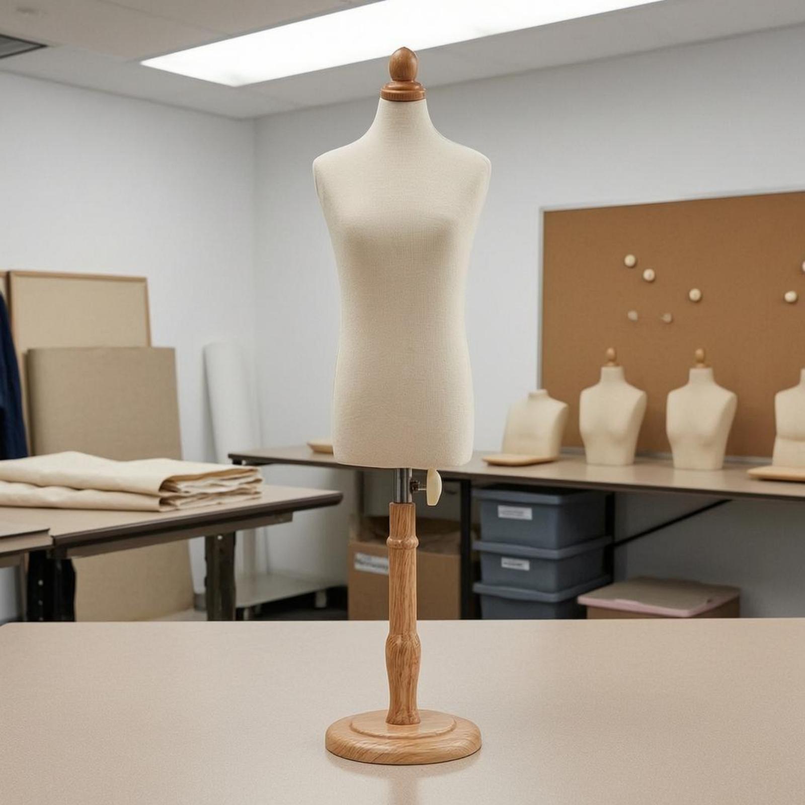 ミニドレスフォームマネキン、仕立て用、高さ調節可能、木製スタ - Dress Form Mannequin のレビューと価格