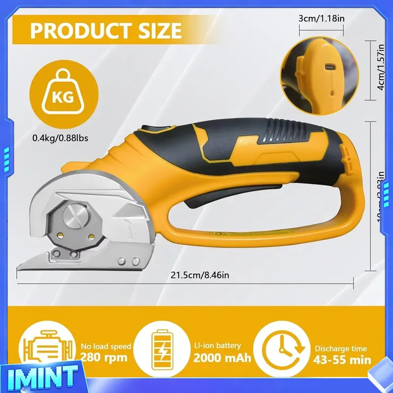 2000mAhコードレス電動はさみ、回転式カッター、電動段ボ - Rotary Cutter Fabric のレビューと価格