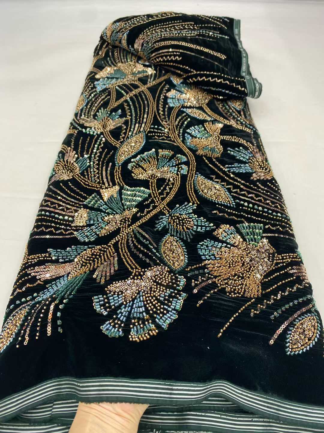 2026年新作入荷 アフリカ産ベルベットレース生地 高品質ナ - Sewing Velvet Fabric のレビューと価格