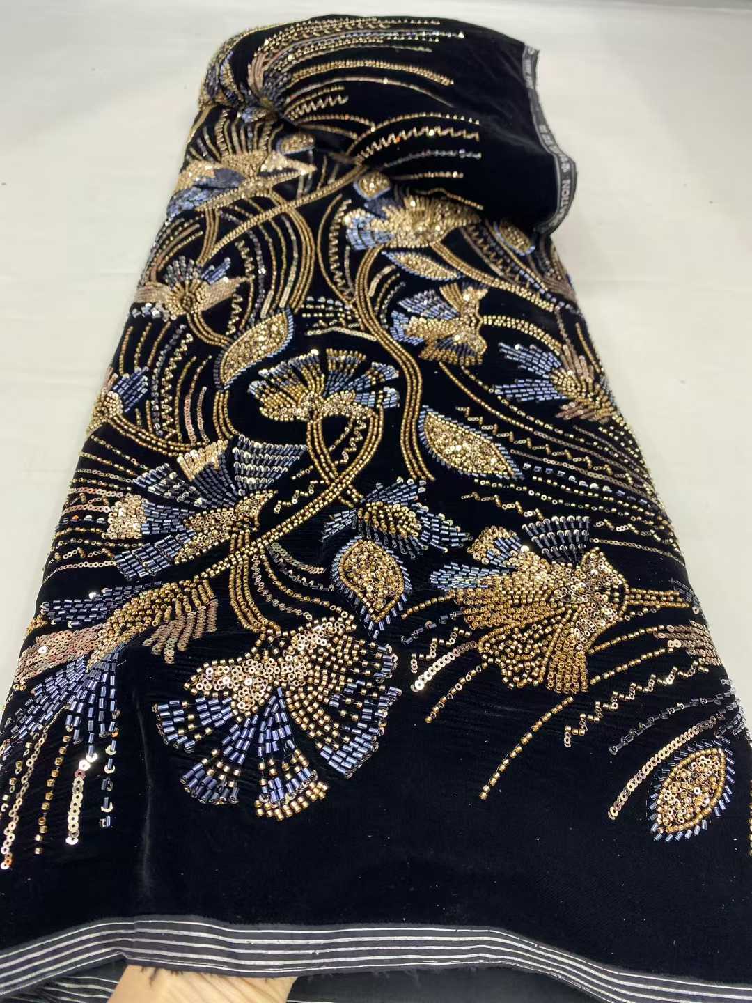 2026年新作入荷 アフリカ産ベルベットレース生地 高品質ナ - Sewing Velvet Fabric のレビューと価格