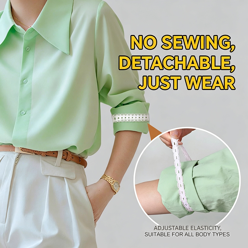 2/4個の調節可能なレーススリーブホルダー、縫い付け不要の伸 - Sewing Roll のレビューと価格