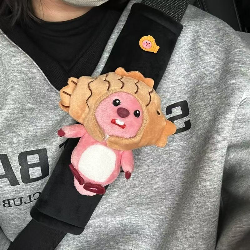 車のシートベルト装飾ぬいぐるみビーバーブラックシートベルトシ - Shoulder Pad Set In のレビューと価格