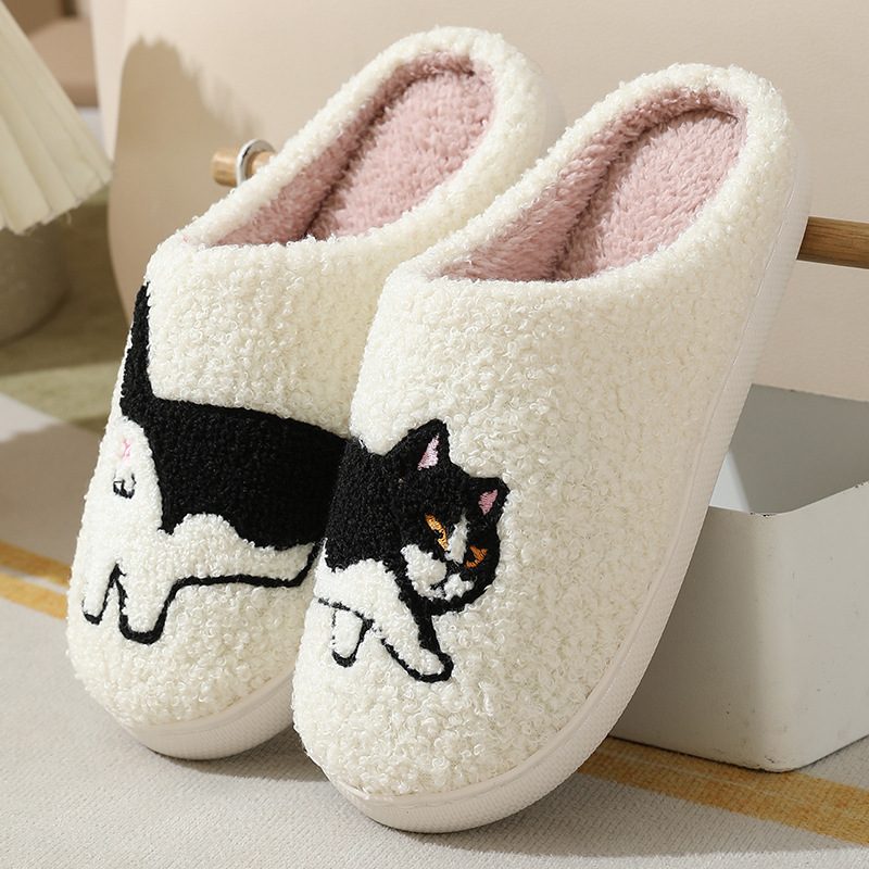 冬用プラッシュキュートダックスフンド刺繍ホームスリッパ レデ - Sewing Cloth のレビューと価格