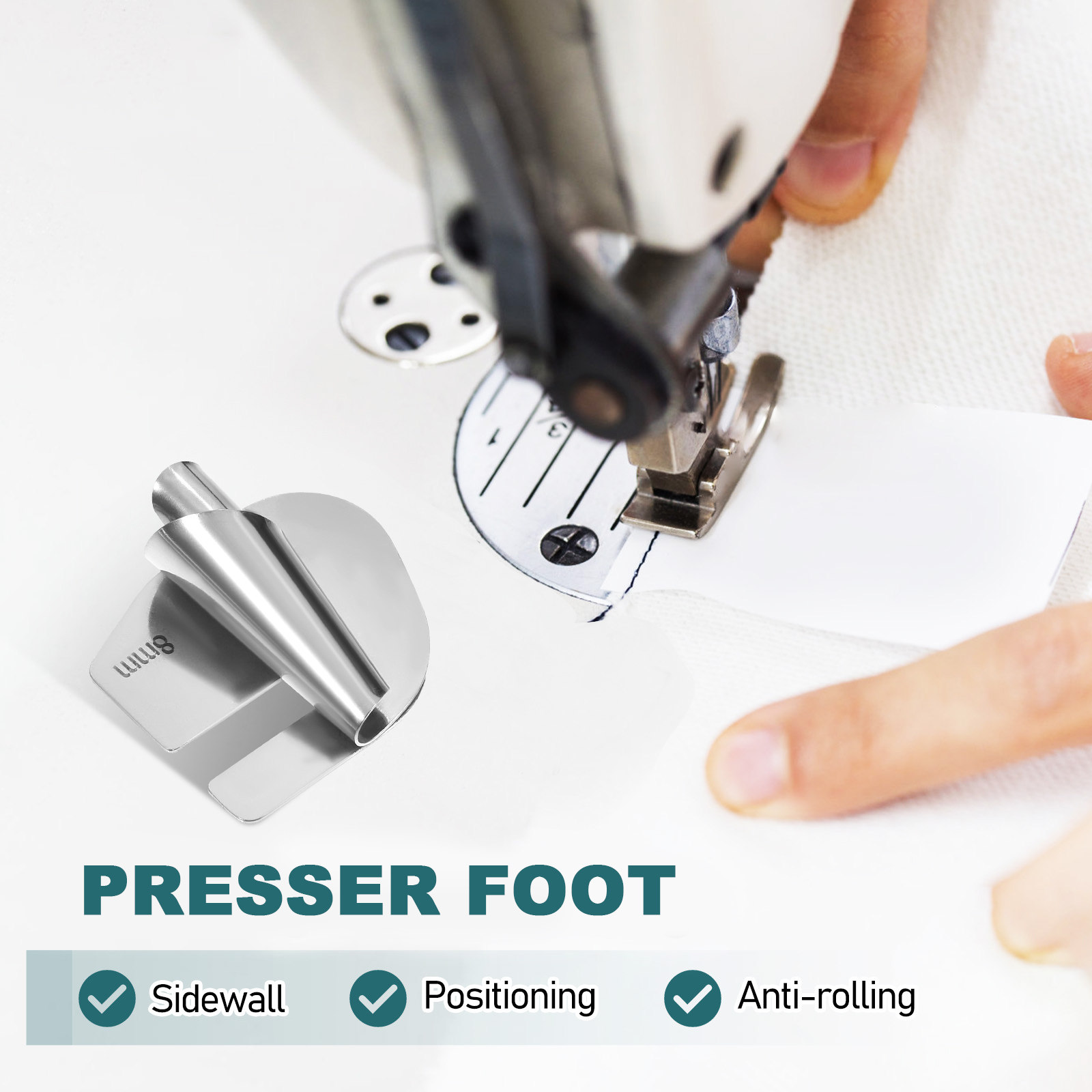 1セット ロールドヘムフット ミシン押さえ金 ステンレス製  - Sewing Roll のレビューと価格