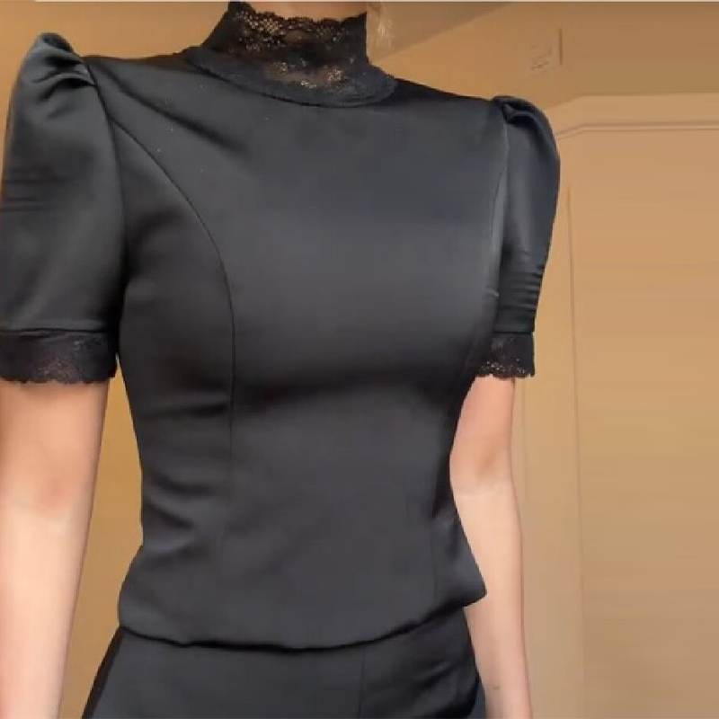 新作サテンレースエッジトップショートセット レディース ハイ - Shoulder Pad Set In のレビューと価格